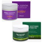 [ESHUMI] Snail Peptide & Pine Cica Toner Pads – Rapid Moisture Cooling, Wrinkle Care, Pine & Centella Extracts, Mucin-Powered - Made in Korea